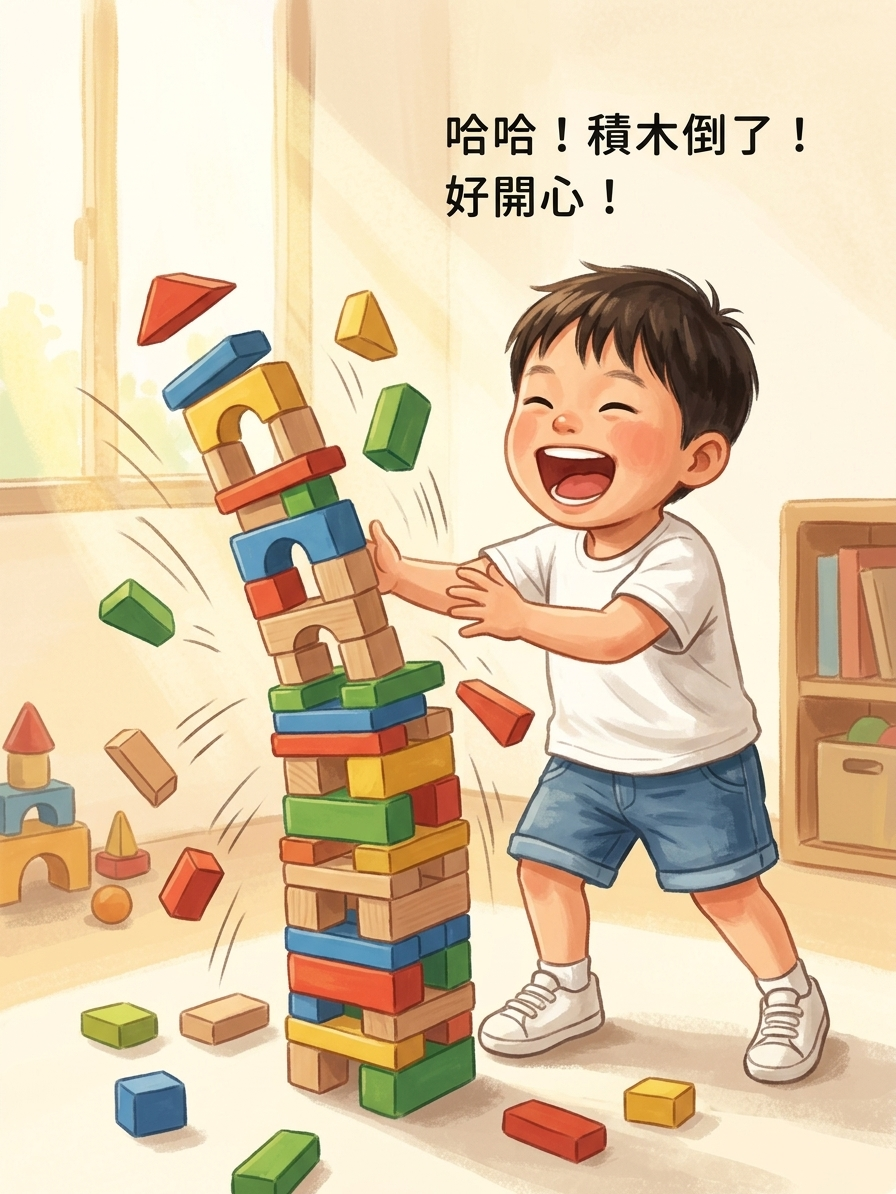 轟！推倒積木好開心