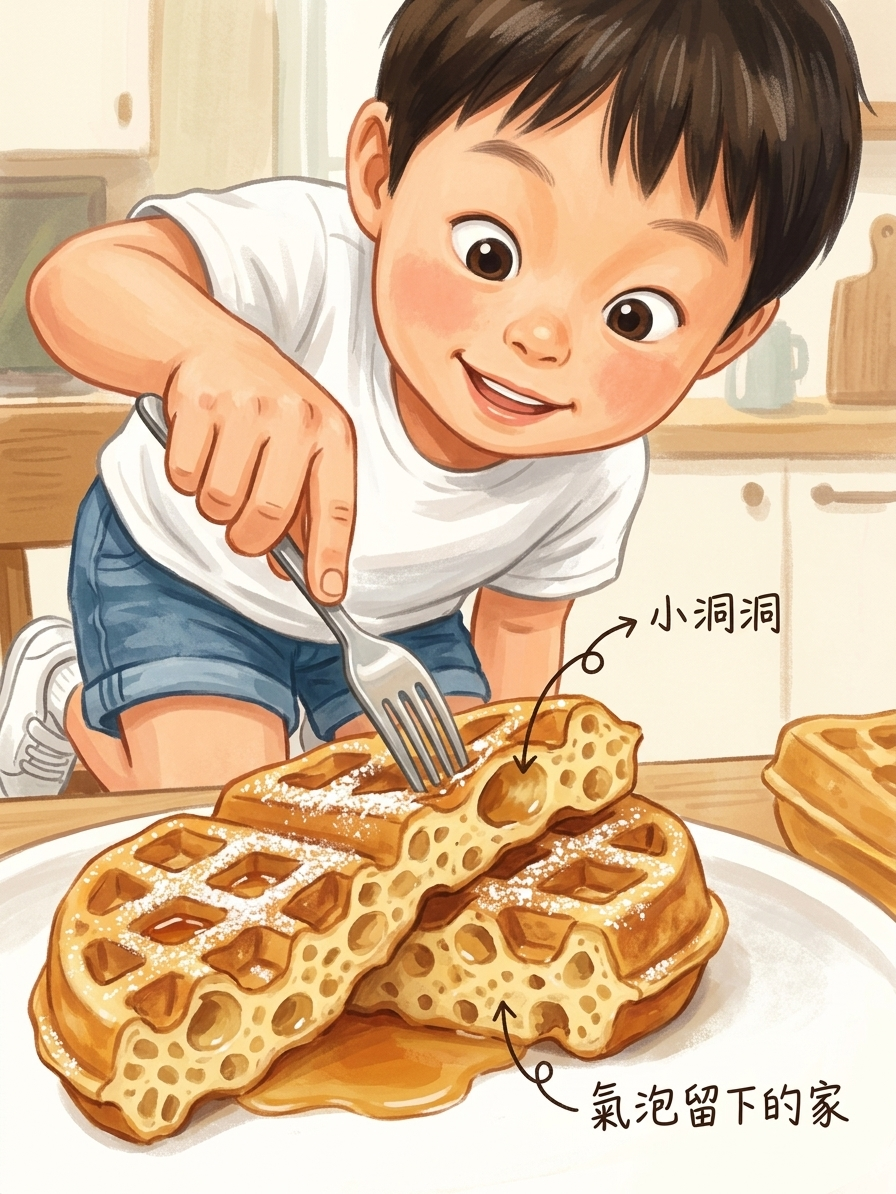 鬆餅為什麼會蓬起來？