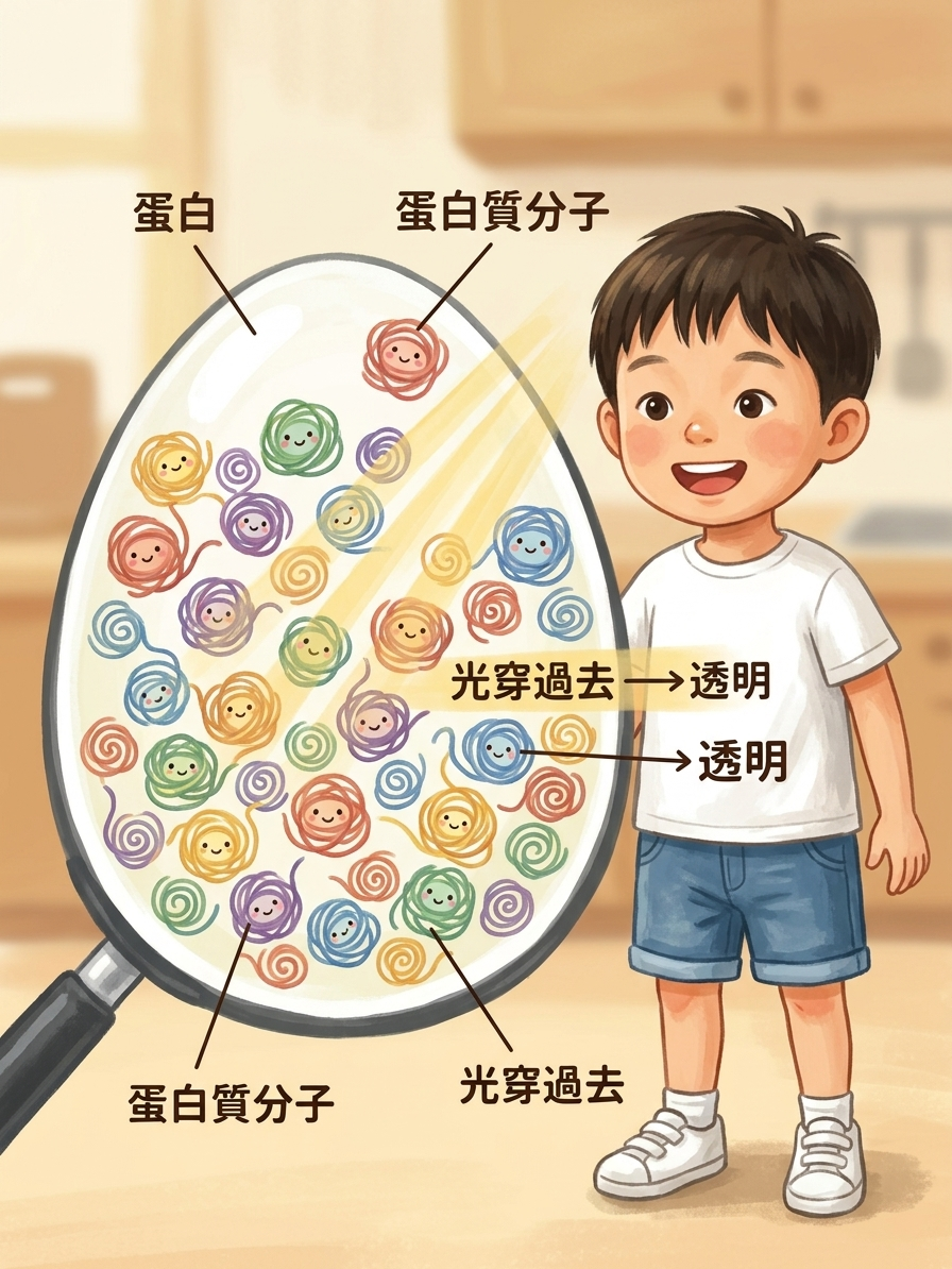 煎蛋為什麼會從透明變白