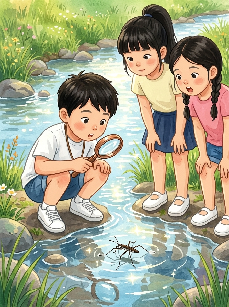站在水上的小蟲