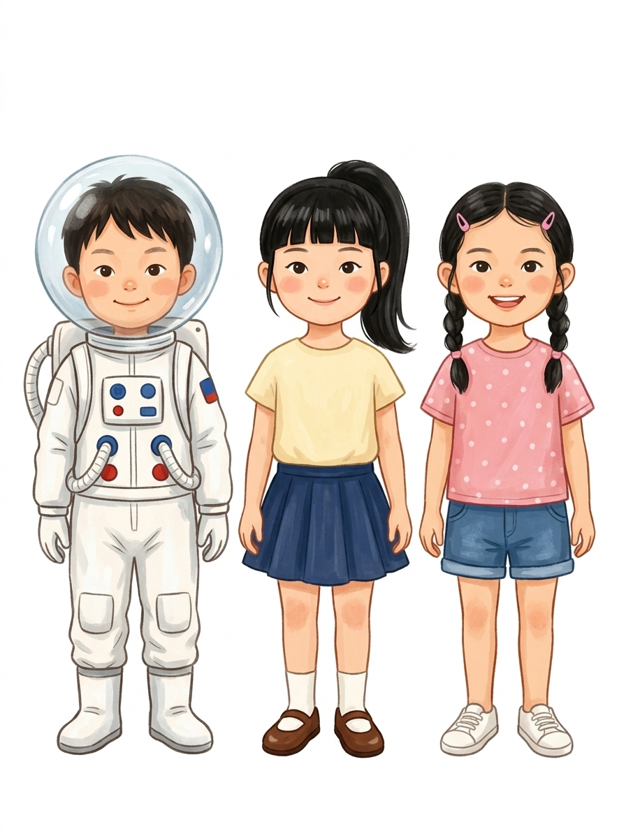 火箭發射(地面三人)·角色